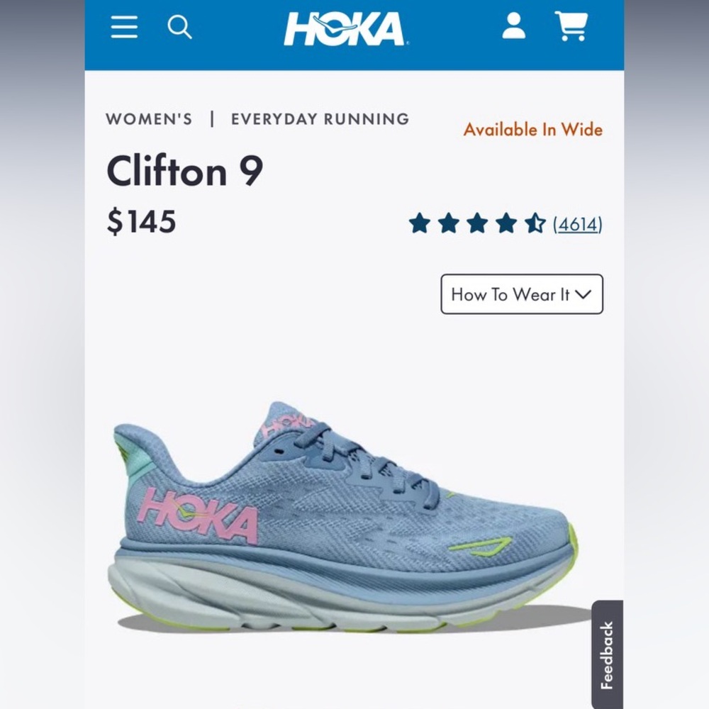 Women’s HOKA Clifton 9 Size 8